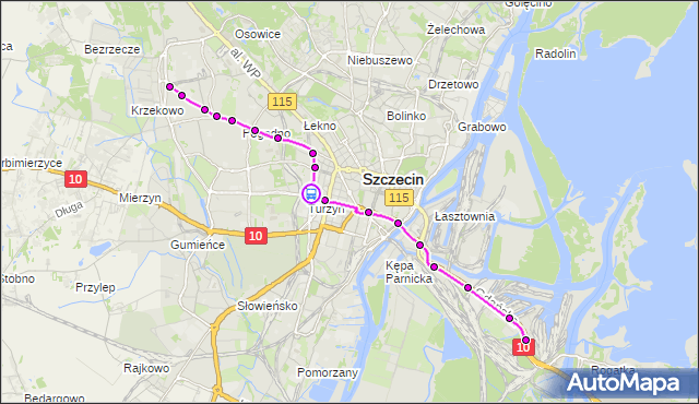 Rozkład jazdy tramwaju 7 na przystanku Turzyn 12. ZDiTM Szczecin na mapie Targeo