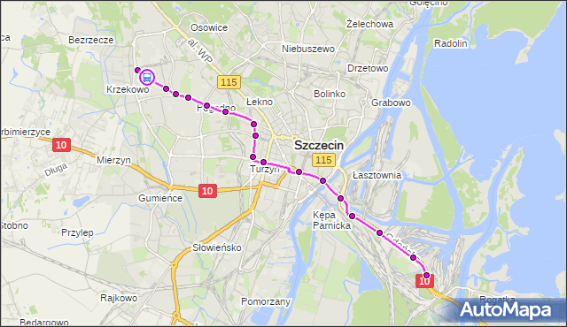Rozkład jazdy tramwaju 7 na przystanku Żołnierska 12. ZDiTM Szczecin na mapie Targeo