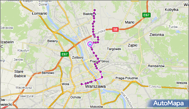 Rozkład jazdy autobusu N14 na przystanku Bartnicza 04. ZTM Warszawa na mapie Targeo