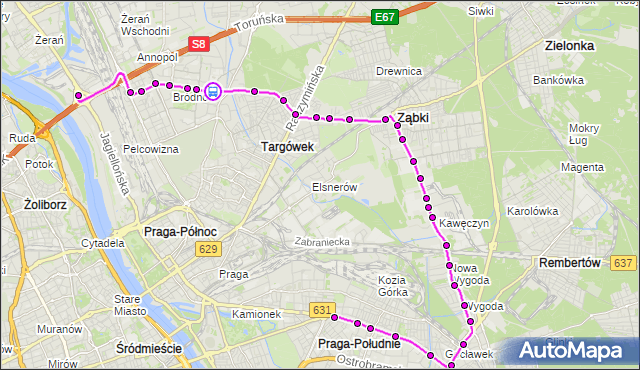 Rozkład jazdy autobusu 145 na przystanku Metro Kondratowicza 01. ZTM Warszawa na mapie Targeo