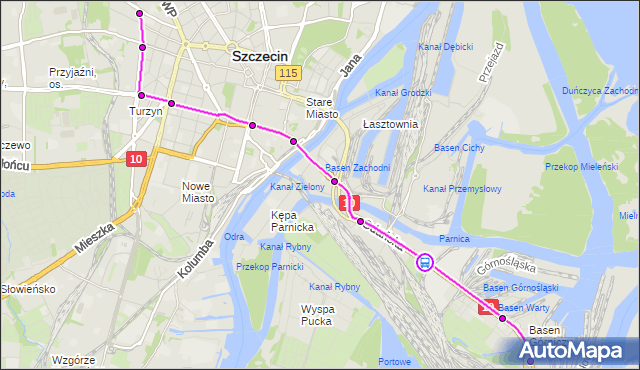 Rozkład jazdy tramwaju 7 na przystanku Parnica nż 12. ZDiTM Szczecin na mapie Targeo