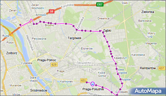 Rozkład jazdy autobusu 145 na przystanku Wspólna Droga 02. ZTM Warszawa na mapie Targeo