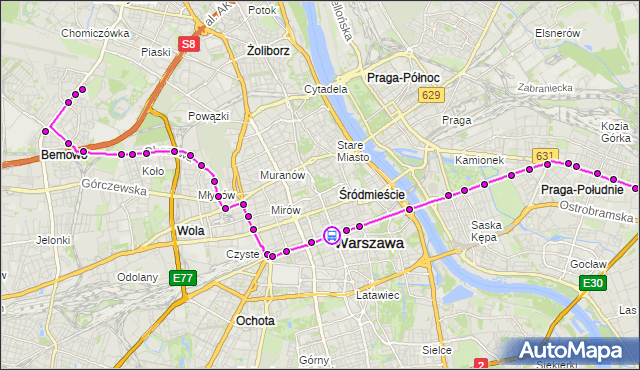 Rozkład jazdy tramwaju 24 na przystanku Centrum 09. ZTM Warszawa na mapie Targeo