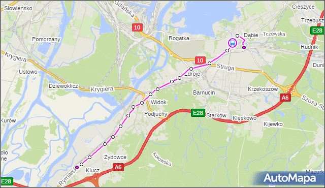 Rozkład jazdy autobusu 533 na przystanku Klombowa 12. ZDiTM Szczecin na mapie Targeo
