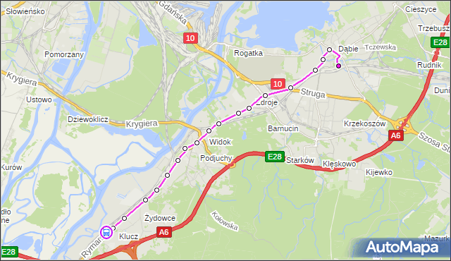 Rozkład jazdy autobusu 533 na przystanku Klucz 11. ZDiTM Szczecin na mapie Targeo