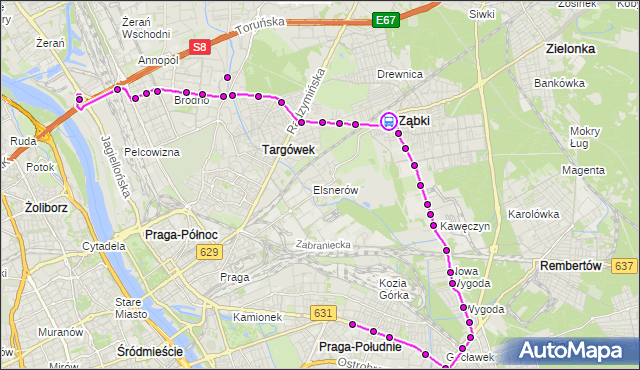 Rozkład jazdy autobusu 145 na przystanku Warszawska 02. ZTM Warszawa na mapie Targeo