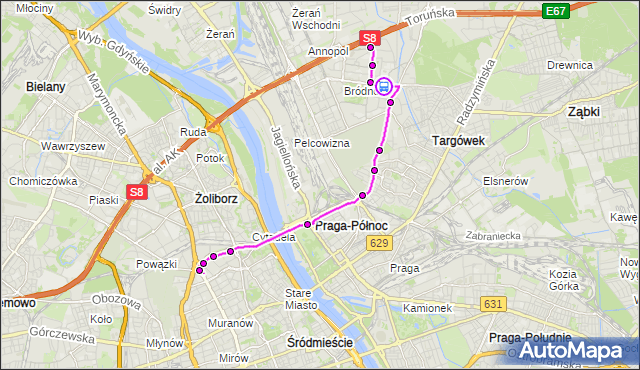 Rozkład jazdy autobusu 500 na przystanku Metro Kondratowicza 01. ZTM Warszawa na mapie Targeo