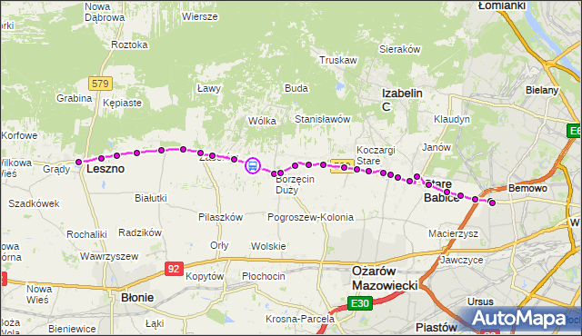 Rozkład jazdy autobusu 719 na przystanku Borzęcin Duży-Wieś 02. ZTM Warszawa na mapie Targeo