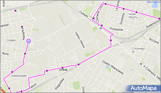 Rozkład jazdy autobusu 194 na przystanku Czerwona Droga 01. ZTM Warszawa na mapie Targeo