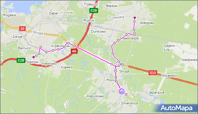 Rozkład jazdy autobusu 534 na przystanku Pyrzycka 11. ZDiTM Szczecin na mapie Targeo