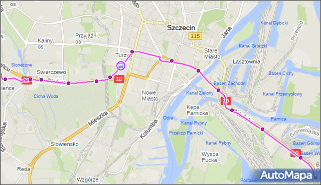 Rozkład jazdy tramwaju 8 na przystanku Sikorskiego 13. ZDiTM Szczecin na mapie Targeo