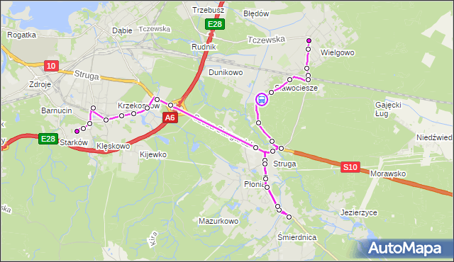 Rozkład jazdy autobusu 534 na przystanku Stary Szlak nż 11. ZDiTM Szczecin na mapie Targeo