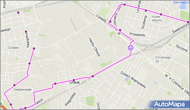 Rozkład jazdy autobusu 194 na przystanku Ursus-Ratusz 01. ZTM Warszawa na mapie Targeo