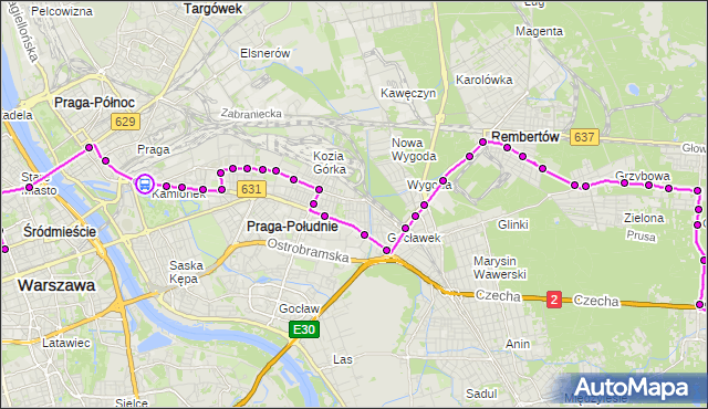 Rozkład jazdy autobusu N21 na przystanku Lubelska 01. ZTM Warszawa na mapie Targeo
