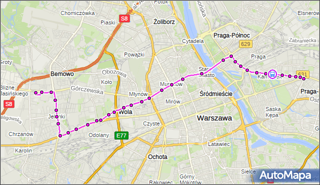 Rozkład jazdy tramwaju 26 na przystanku Gocławska 03. ZTM Warszawa na mapie Targeo