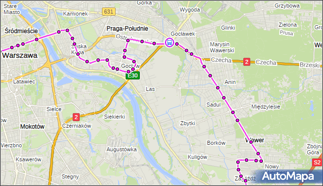 Rozkład jazdy autobusu N22 na przystanku Płowiecka 03. ZTM Warszawa na mapie Targeo