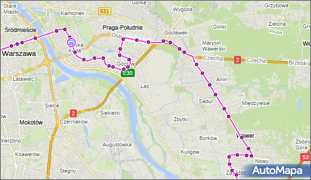 Rozkład jazdy autobusu N22 na przystanku Stacja Krwiodawstwa 04. ZTM Warszawa na mapie Targeo