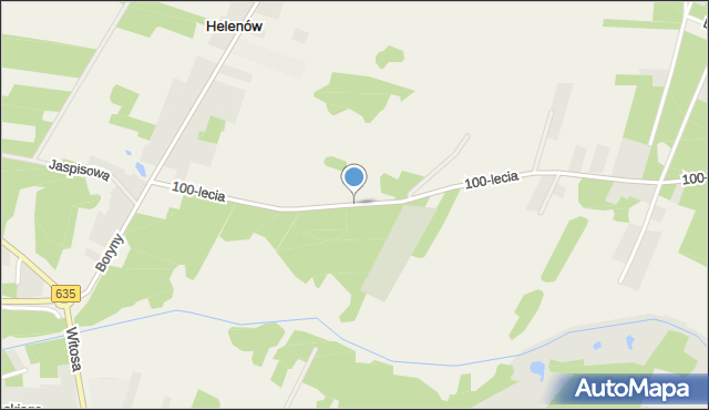 Helenów gmina Wołomin, 100-lecia, mapa Helenów gmina Wołomin