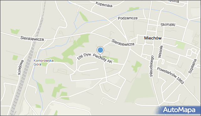 Miechów, 106 Dywizji Piechoty AK, mapa Miechów