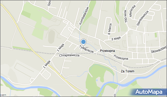 Strzyżów, 1000-Lecia, mapa Strzyżów