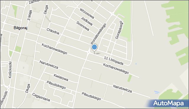 Biłgoraj, 11 Listopada, mapa Biłgoraj