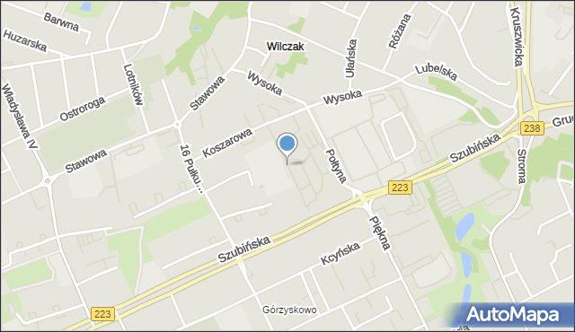 Bydgoszcz, 11 Dywizjonu Artylerii Konnej, mapa Bydgoszczy