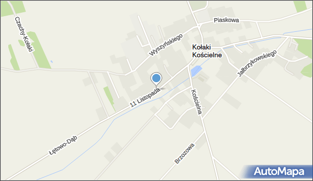 Kołaki Kościelne, 11 Listopada, mapa Kołaki Kościelne
