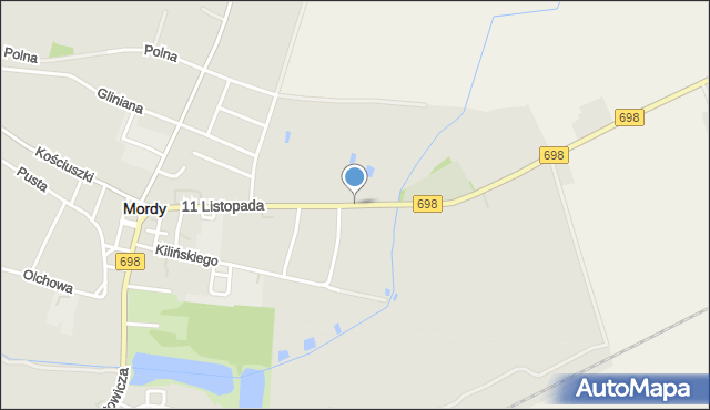 Mordy, 11 Listopada, mapa Mordy