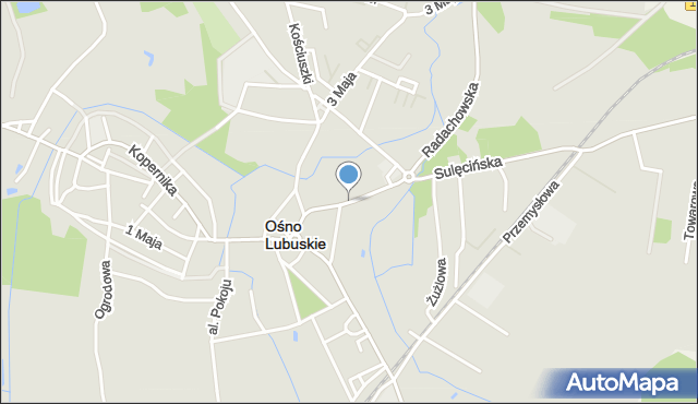Ośno Lubuskie, 11 Listopada, mapa Ośno Lubuskie