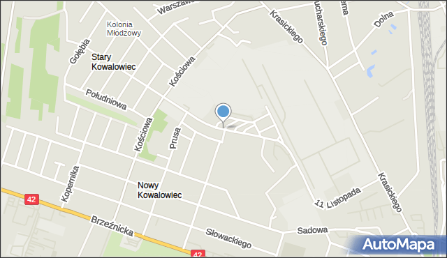 Radomsko, 11 Listopada, mapa Radomsko