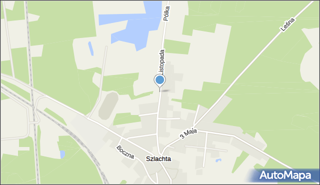 Szlachta gmina Osieczna, 11 Listopada, mapa Szlachta gmina Osieczna