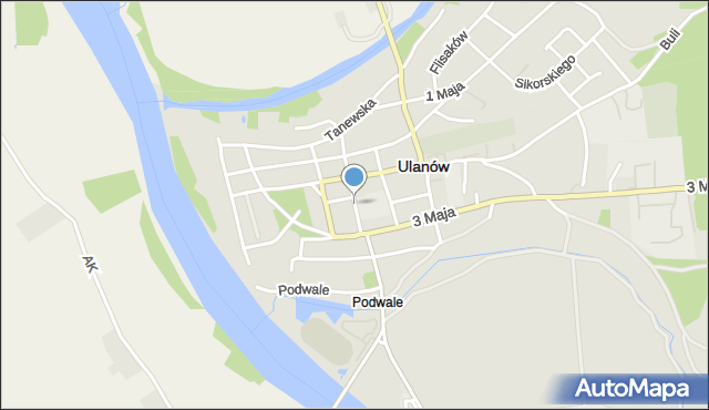 Ulanów powiat niżański, 11 Listopada, mapa Ulanów powiat niżański