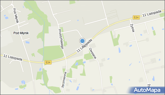 Wąbrzeźno, 11 Listopada, mapa Wąbrzeźno