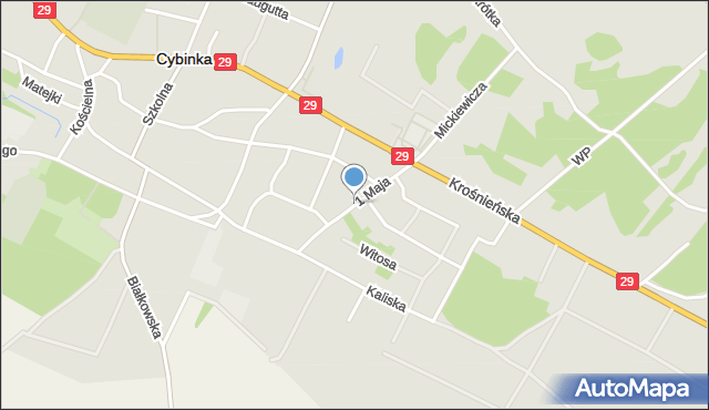 Cybinka, 1 Maja, mapa Cybinka