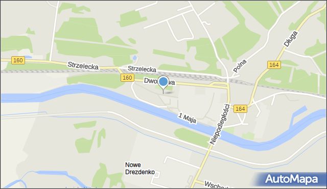 Drezdenko, 1 Maja, mapa Drezdenko