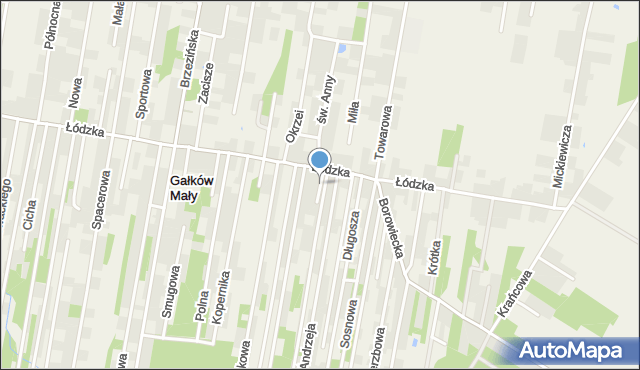 Gałków Mały, 1 Maja, mapa Gałków Mały