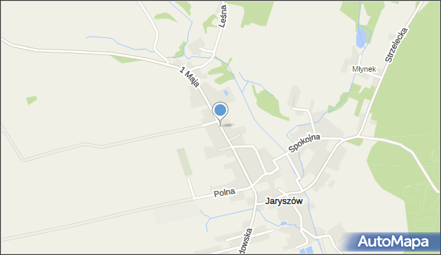 Jaryszów gmina Ujazd, 1 Maja, mapa Jaryszów gmina Ujazd