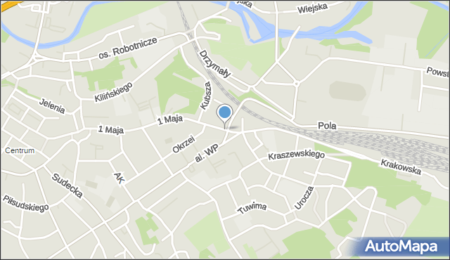 Jelenia Góra, 1 Maja, mapa Jelenia Góra