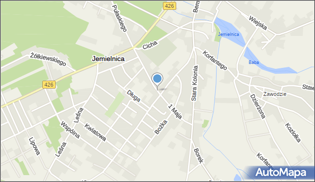 Jemielnica, 1 Maja, mapa Jemielnica