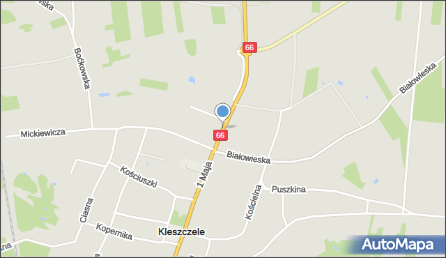 Kleszczele, 1 Maja, mapa Kleszczele