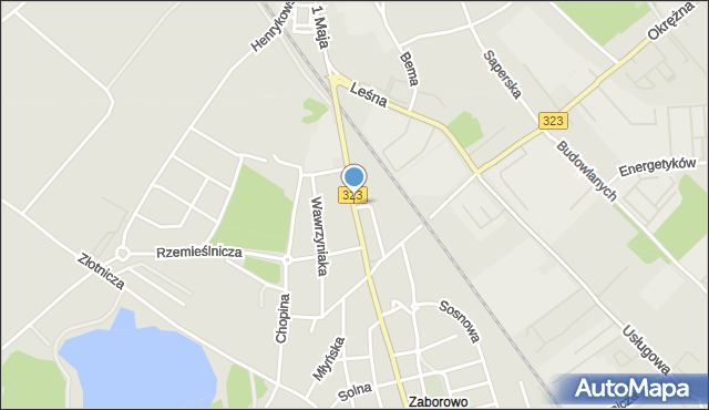 Leszno, 1 Maja, mapa Leszno