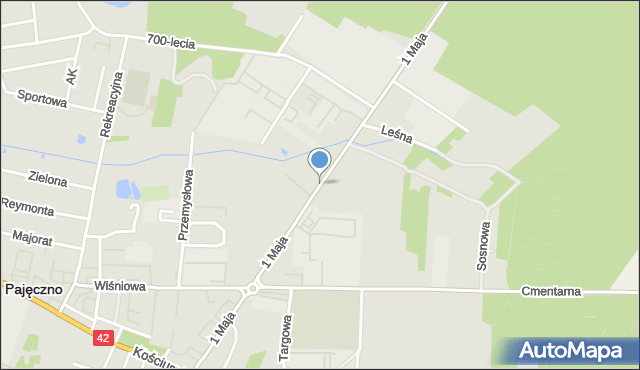 Pajęczno, 1 Maja, mapa Pajęczno