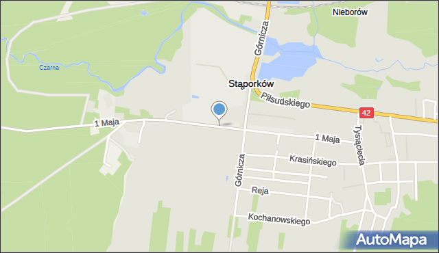 Stąporków, 1 Maja, mapa Stąporków