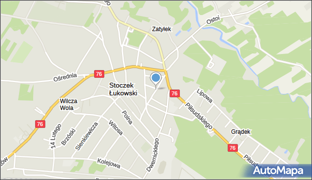Stoczek Łukowski, 1 Maja, mapa Stoczek Łukowski