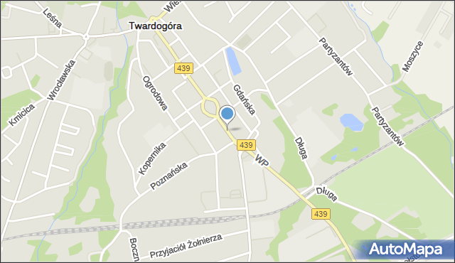 Twardogóra, 1 Maja, mapa Twardogóra