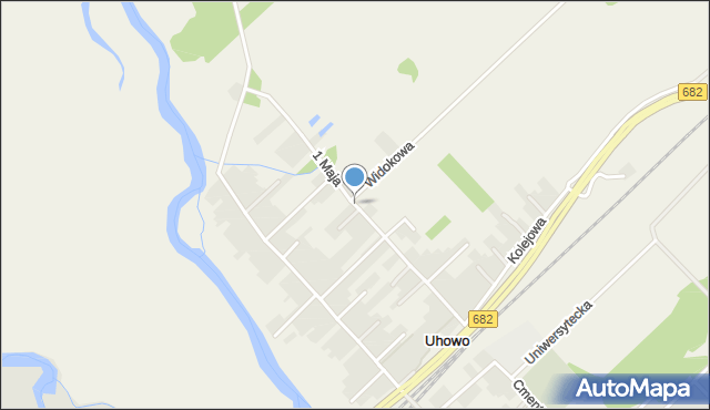 Uhowo, 1 Maja, mapa Uhowo