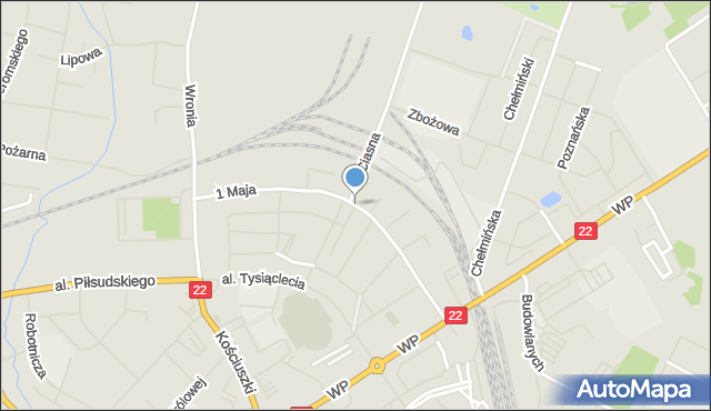 Wałcz, 1 Maja, mapa Wałcz