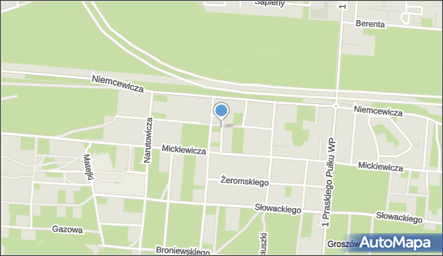 Warszawa, 1 Maja, mapa Warszawy