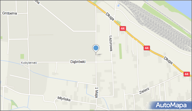 Włosienica gmina Oświęcim, 1 Maja, mapa Włosienica gmina Oświęcim