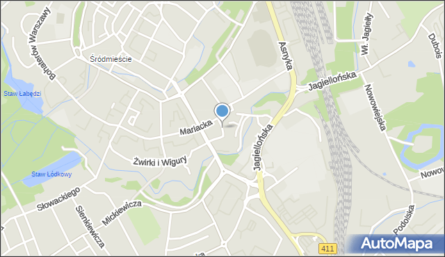 Nysa, 22 Stycznia, mapa Nysy